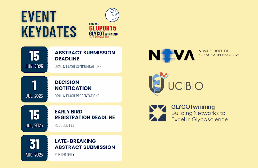 GLUPOR 15 & GLYCOTwinning - Keydates
